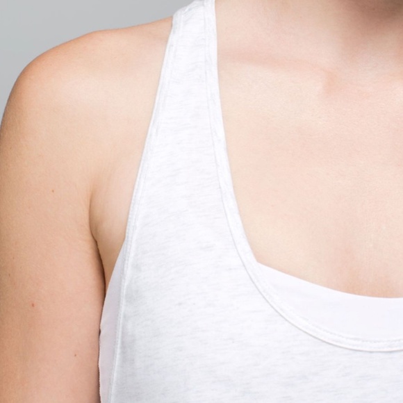 LULULEMON OM RACERBACK - HEATHERED WHITE - Picture 3 of 8